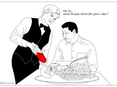 【巴丟草】Mr. Xi some Aussie wine for your ribs?