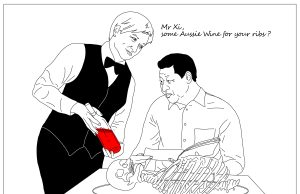 【巴丟草】Mr. Xi some Aussie wine for your ribs?