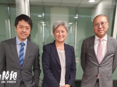 有片!首晤澳外長黃英賢 許智峯重提制裁港官 任建峰:工黨支持香港人政策不變