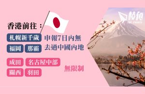 日本1.8起放寬香港航班 復用所有機場