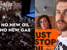 英環團歌劇期間放花炮示威 抗議政府開發新石油資源