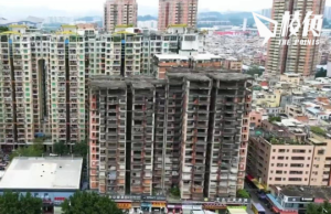 廣州違建爛尾樓存在19年 外牆發黑安全堪慮仍住滿人 住戶:消防只針對18樓 不影響其他人