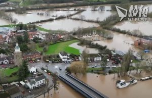 風暴Henk吹襲英國 多地斷橋水浸