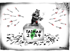 【Badiucao 巴丟草】漫畫台灣大選 —— 飛彈與選舉