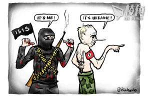 【Badiucao 巴丟草】漫畫莫斯科恐怖攻擊《一切都怪烏克蘭》