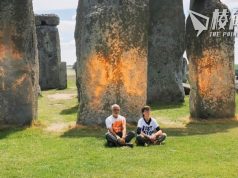 巨石陣灑橙色粉末 Just Stop Oil兩人被捕