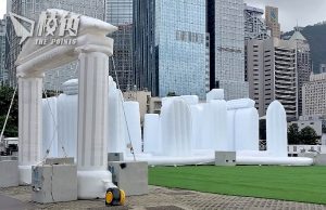 中環海濱辦「充氣世界奇觀」 網民嘲吹脹似墳場