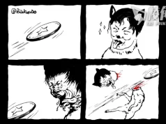 【Badiucao 巴丟草】 漫畫《叼飛盤》送給老胡錫進