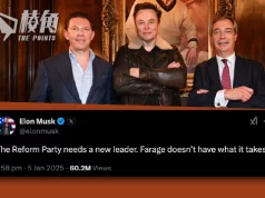 馬斯克突然轉口風 批英國改革黨黨魁無能