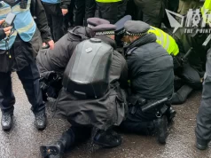 倫敦和平集會一男一女港人被捕 警方疑使用不當武力
