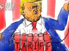 【Badiucao 巴丟草】譯:特朗普的關稅政策與經濟無關,而是權力勒索